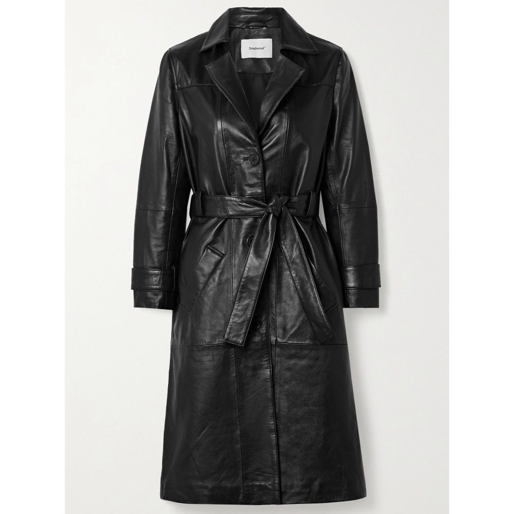 Deadwood Terra Leather Trench Coat BNWT Medium M